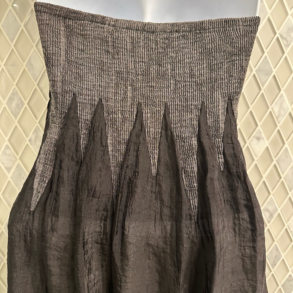 Charcoal Shimmer-like Tube Top Dress